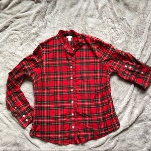 J.Crew Woman’s Red Plaid Dress Shirt